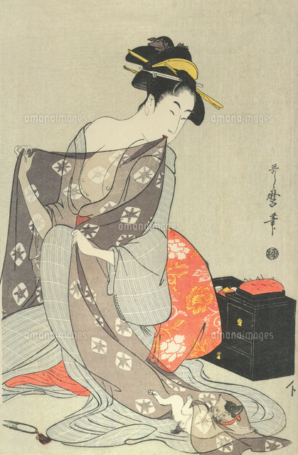 浮世絵 歌麿 教訓親の目鑑 ばくれん[20086002313]の写真・イラスト素材
