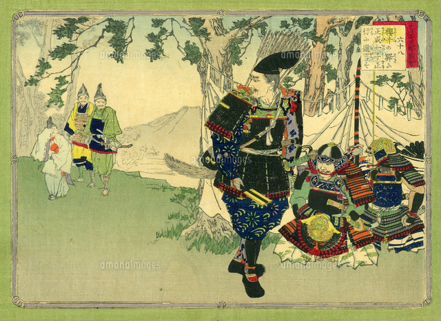 大日本史略図会 六十八 楠木正成[20086002432]の写真・イラスト素材