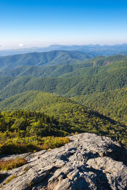 United States North Carolina Transylvania County Blue Ridge Mountains From Devil S Courthouse Bl の写真素材 イラスト素材 アマナイメージズ