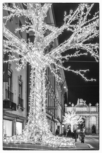 Austria Tyrol Innsbruck Maria Theresien Strasse Christmastime Decorations の写真素材 イラスト素材 アマナイメージズ