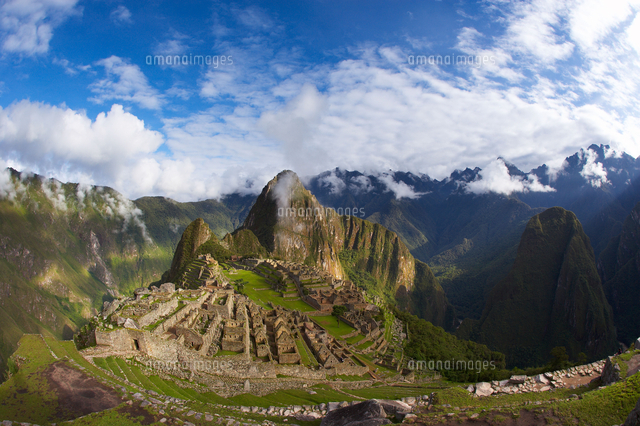Inca ruins at Machu Picchu Peru South America[20095003341]の写真素材・イラスト素材 ...