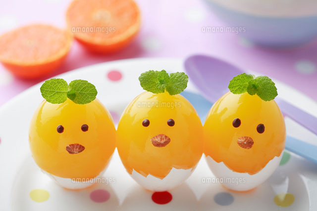 みかんのヒヨコゼリー[21002000209]の写真・イラスト素材｜アマナ