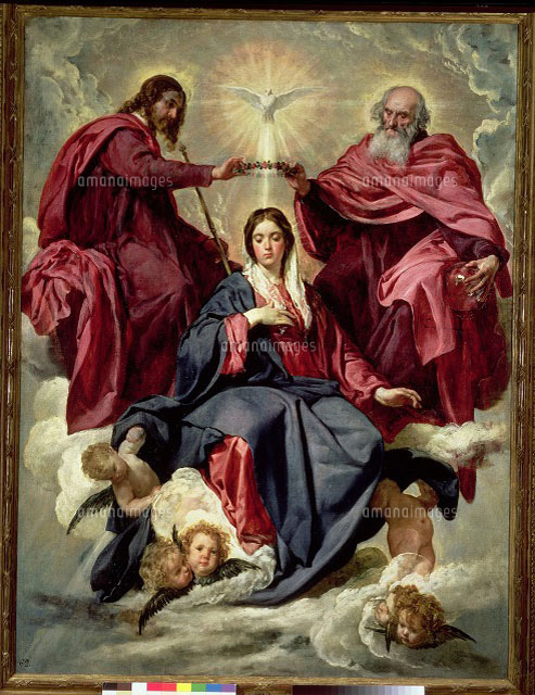 Coronation Of The Virgin C 1641 42 聖母戴冠 の写真素材 イラスト素材 アマナイメージズ
