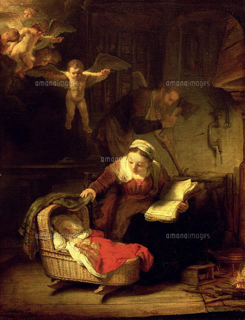 The Holy Family，c.1645 /聖家族[22040001545]の写真・イラスト