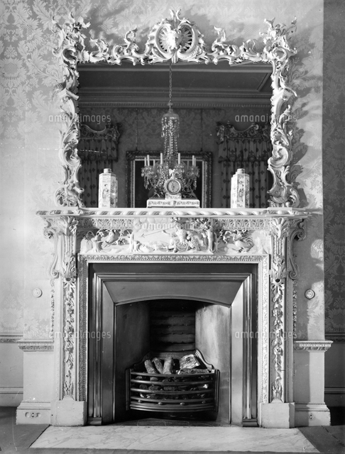 The Rococo Boudoir Chimneypiece At Castle Hill Devon From の写真素材 イラスト素材 アマナイメージズ