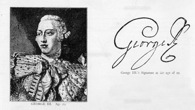 Signatures of George III at the ages of 29[22040108535]の写真素材・イラスト素材｜アマナ ...