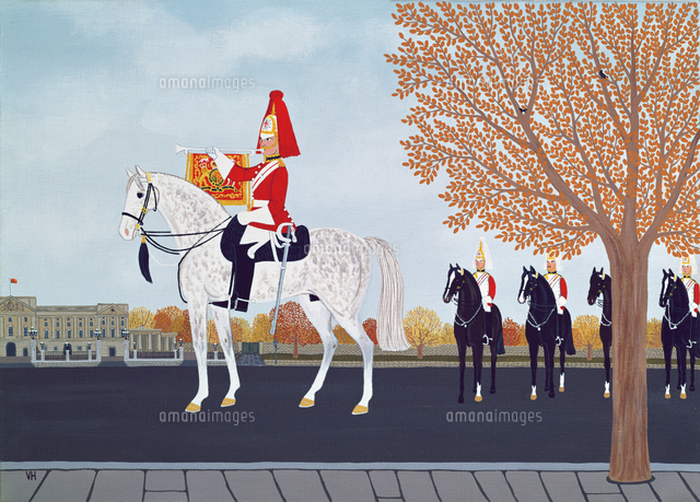 The Trumpeter outside Buckingham Palace[22040206036]の写真素材・イラスト素材｜アマナイメージズ