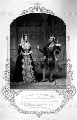 Mrs Ternan as the Countess Roussillon and Mr Lewis Ball as H ...