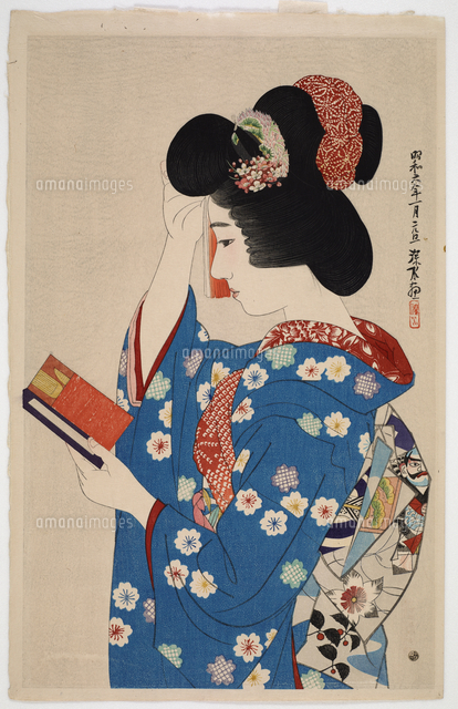 Hand Mirror, 1931 (colour woodblock print)[22040248148]の写真