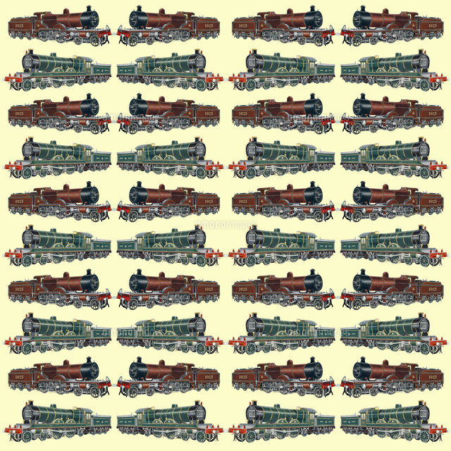 Repeating Pattern - Steam Engines[22048001357]の写真素材・イラスト素材｜アマナイメージズ