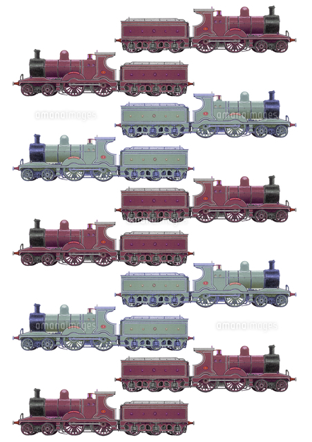 Repeating Pattern - Train / Steam Engine[22048001418]の写真素材・イラスト素材｜アマナイメージズ