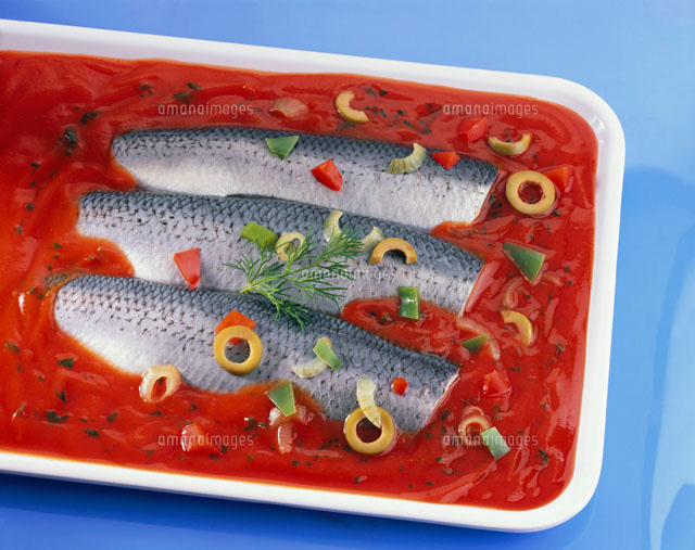 Herrings in tomato sauce[22199036384]の写真素材・イラスト素材｜アマナイメージズ