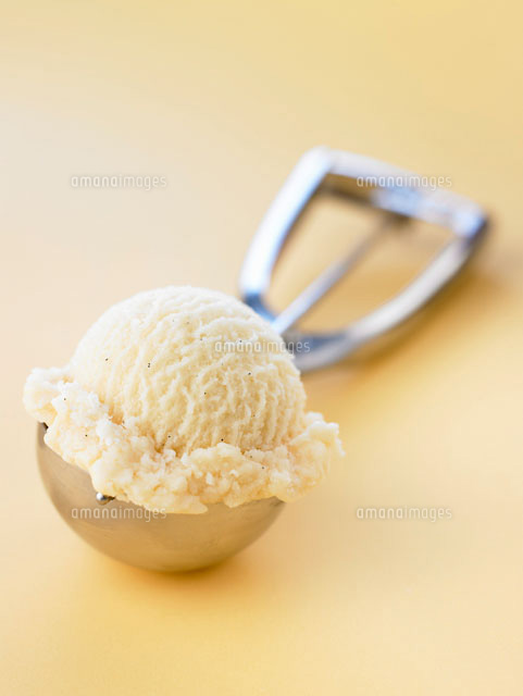 A Scoop Of Vanilla Ice Cream の写真素材 イラスト素材 アマナイメージズ