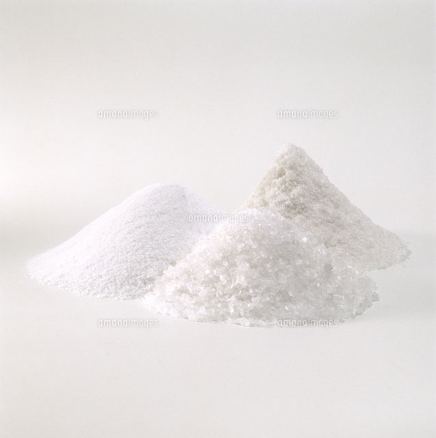 Iodine salt，sea salt and coarse salt (a heap of each)[22199051735]の写真素材