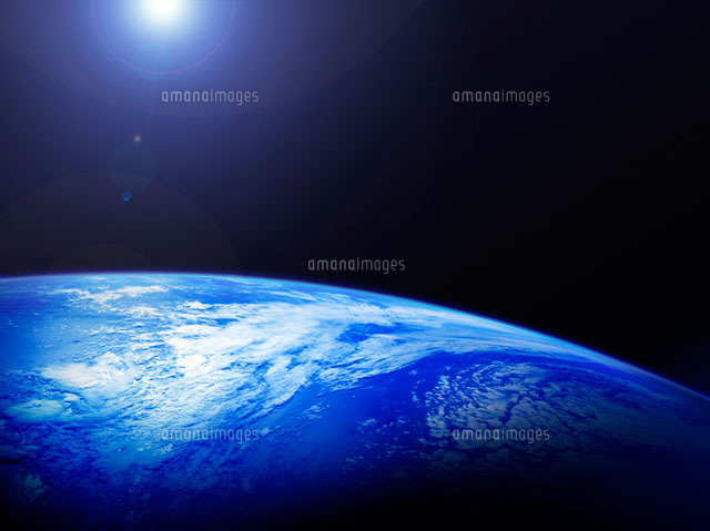 人工衛星から見た地球イメージ の写真素材 イラスト素材 アマナイメージズ
