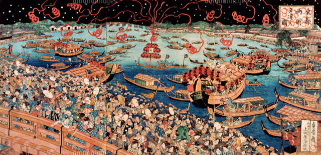 東都両国夕涼之図[22451006624]の写真・イラスト素材｜アマナイメージズ