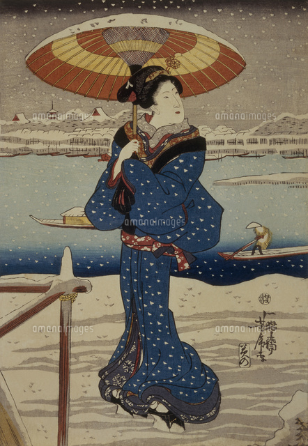 美人画　「隅田川」　宝月 隅田川とその流域が描かれた作品や美人画揃物など 約200点を紹介