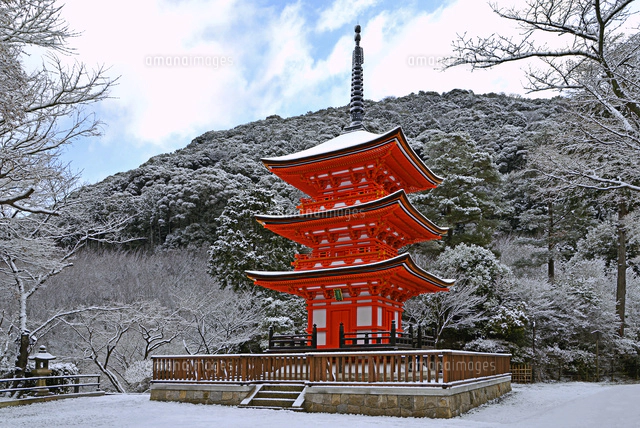清水寺 雪景色[22456001419]の写真・イラスト素材｜アマナイメージズ