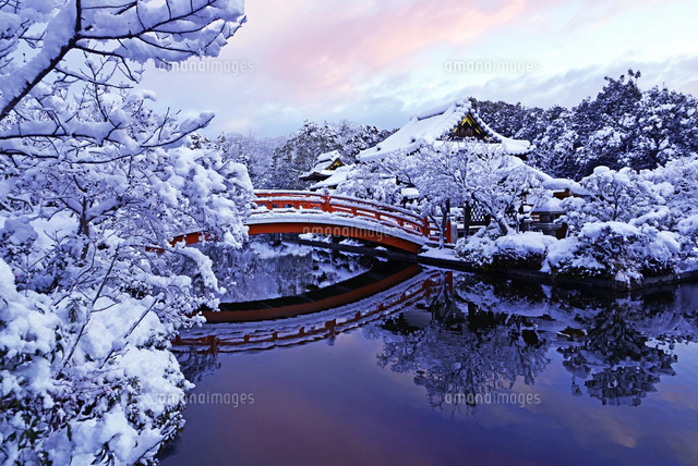 神泉苑 雪景色[22456001340]の写真・イラスト素材｜アマナイメージズ