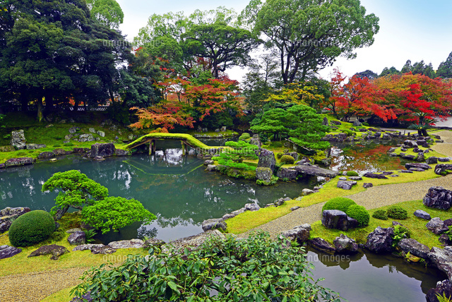醍醐寺 三宝院 紅葉 の写真素材 イラスト素材 アマナイメージズ