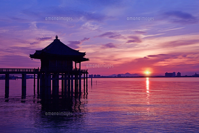 滋賀県 大津市 瀬田 唐橋 近江八景 瀬田の夕照[22456005280]の写真