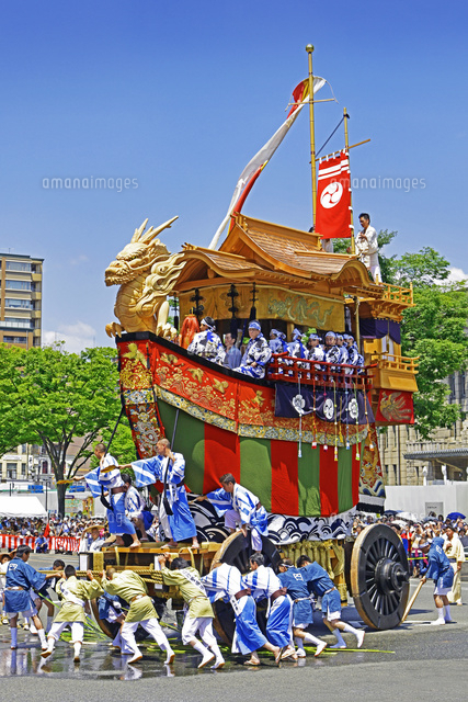 京都府 祇園祭 後祭山鉾巡行 大船鉾の辻回し[22456005961]の写真