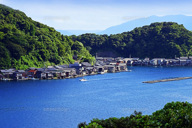 京都府 伊根町 伊根の舟屋[22456006449]の写真・イラスト素材｜アマナ