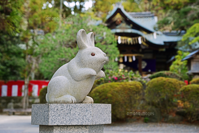 狛うさぎ 京都 岡崎神社 狛兎 写真素材 [ 3254298 ] - フォトライブラリー