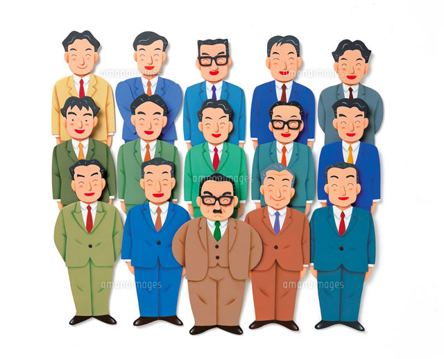 スーツの男性の集合 の写真素材 イラスト素材 アマナイメージズ