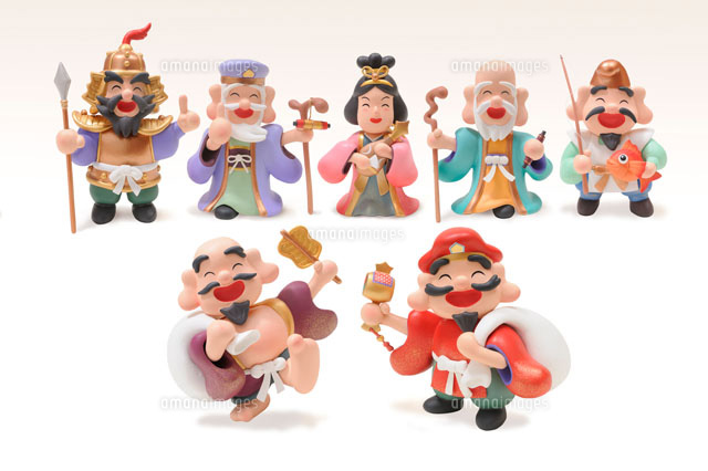 前後2列並びの七福神[22497000319]の写真・イラスト素材｜アマナイメージズ