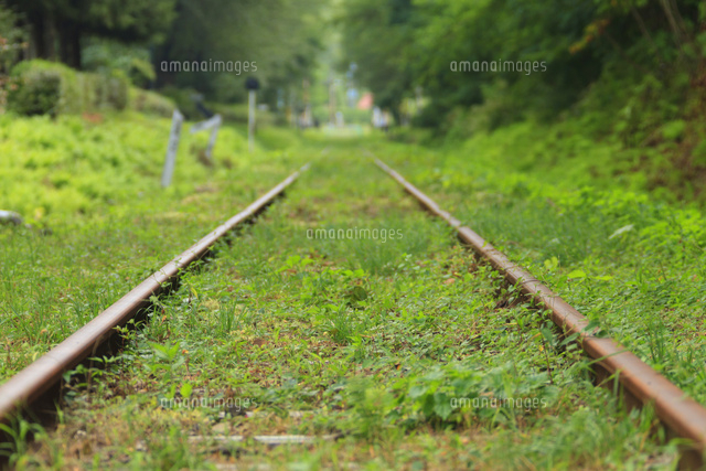 廃線の線路 の写真素材 イラスト素材 アマナイメージズ