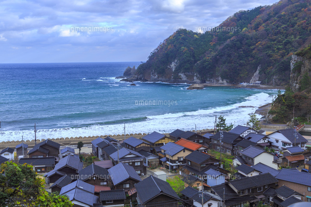 日本海の漁村[22502010462]の写真・イラスト素材｜アマナイメージズ