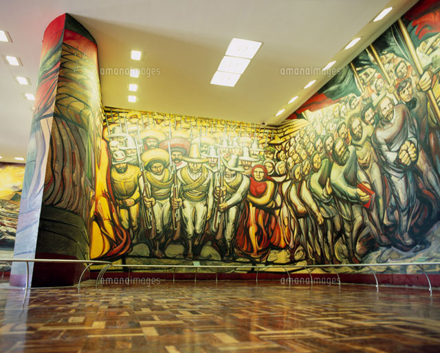 壁画メキシコ革命（シケイロス作） 国立歴史博物館[22558000131