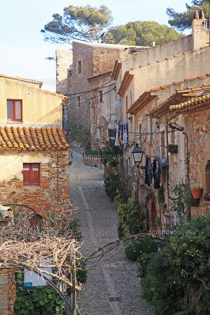 スペインの村落風景 古い街並み スペイン トッサ・デ・マール[22585002378]の写真