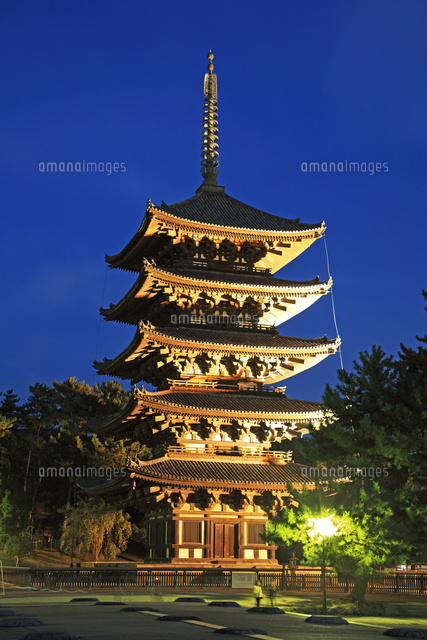 奈良 興福寺 五重塔 の写真素材 イラスト素材 アマナイメージズ
