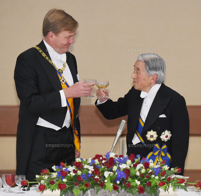 オランダ国王招き、宮中晩さん会 乾杯される天皇陛下 【要事前申請（TV
