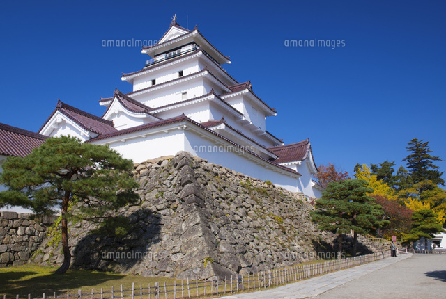 鶴ヶ城 の写真素材 イラスト素材 アマナイメージズ