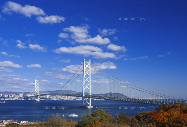 明石海峡大橋 風景の写真素材 ストックフォト アマナイメージズ