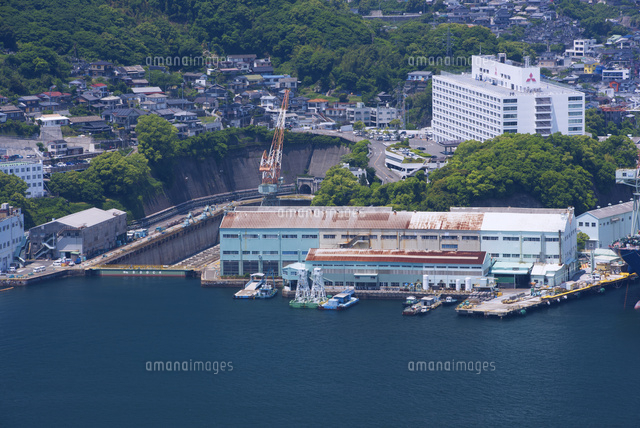三菱長崎造船所の第三船渠[25053018643]の写真・イラスト素材｜アマナ