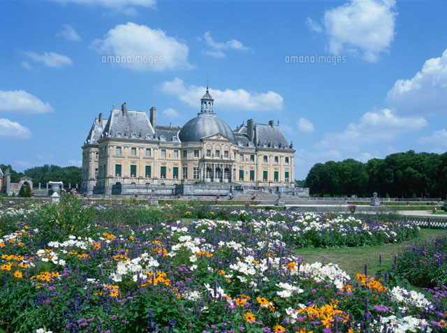 フランスアンティーク銅版画 ヴォー・ル・ヴィコント城 フランス
