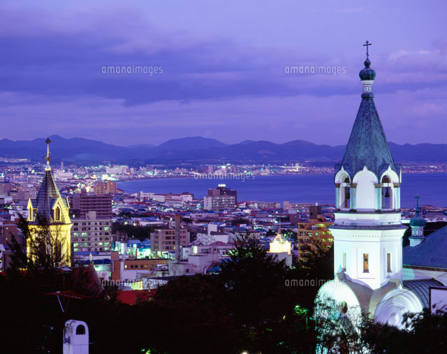 ハリストス正教会より望む函館の夜景[25125020264]の写真・イラスト