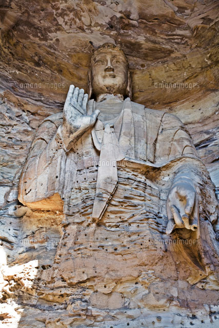 雲崗石窟 第16窟の曇曜五窟[25125029853]の写真・イラスト素材｜アマナ