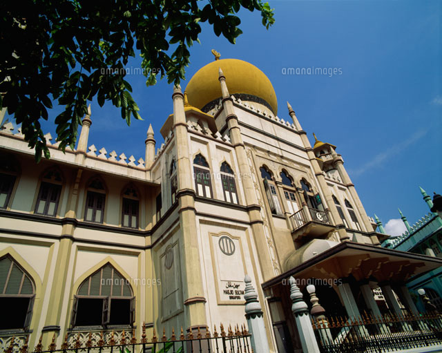 イスラム教スルタンモスク アラブストリート の写真素材 イラスト素材 アマナイメージズ