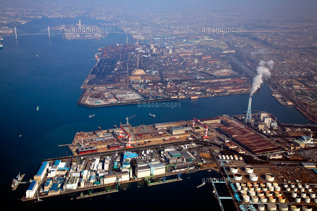 中京工業地帯新日本製鐵付近 の写真素材 イラスト素材 アマナイメージズ