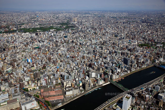 台東区下町の街並み 元浅草 蔵前 周辺 の写真素材 イラスト素材 アマナイメージズ