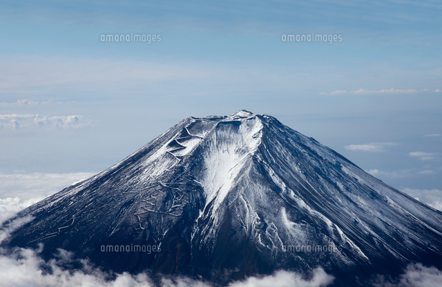 富士山(初冠雪直後)[25397012454]の写真・イラスト素材｜アマナイメージズ