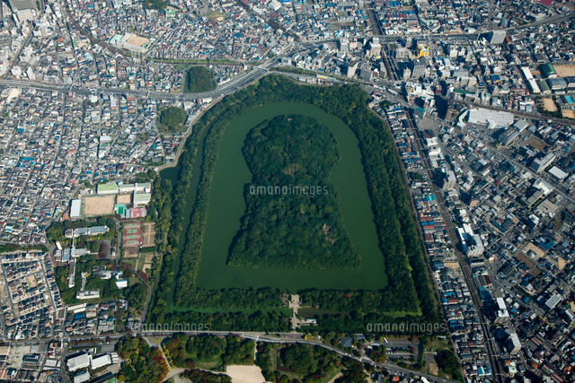 大仙陵古墳 の写真素材 イラスト素材 アマナイメージズ
