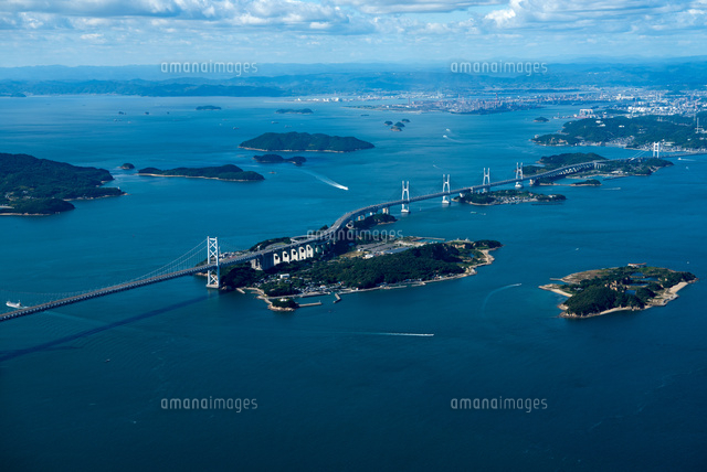 瀬戸大橋 本州四国連絡橋児島・坂出ルート 与島,子与島より岡山方面