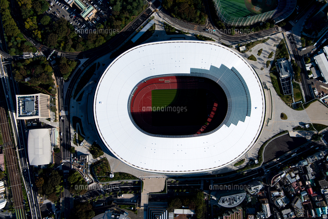 新国立競技場周辺 俯瞰撮影 午後 の写真素材 イラスト素材 アマナイメージズ