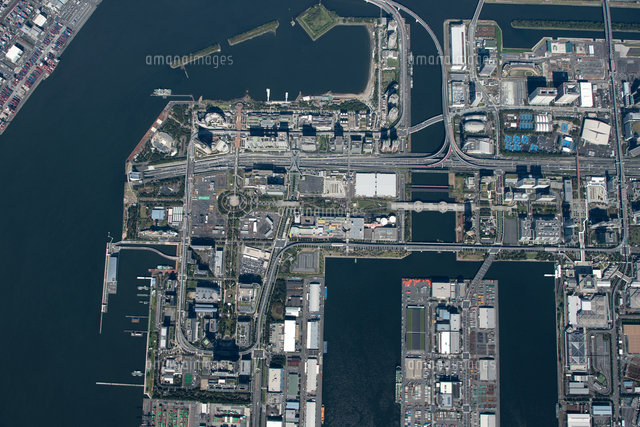 お台場 青海 有明地区周辺 俯瞰撮影 の写真素材 イラスト素材 アマナイメージズ